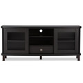 Baxton Studio Walda 60-Inch Wood TV Cabinet with 2 Sliding Doors and 1 Drawer 118-6507